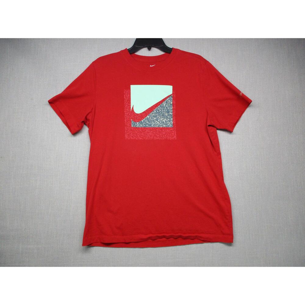 Nike Red Speckled Active Street Graphic Print T-Shirt Men's Size L